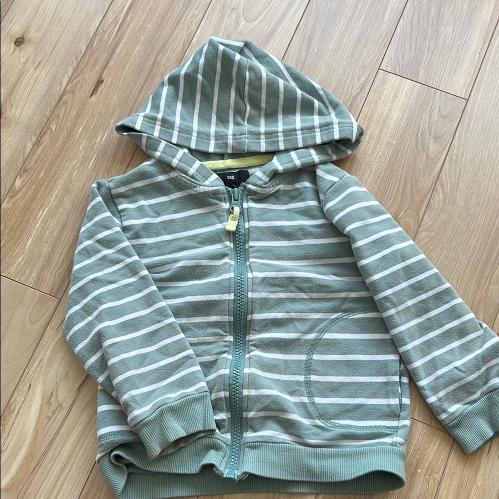 Tag Green and White Striped Vest for Layering